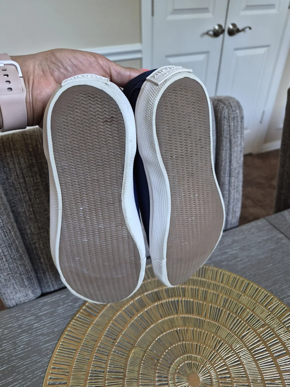 kate spade Tennison Navy Canvas Low-Top Sneakers with White Laces